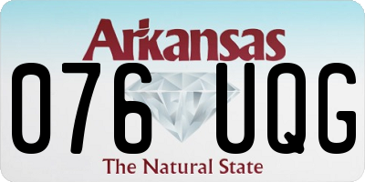 AR license plate 076UQG