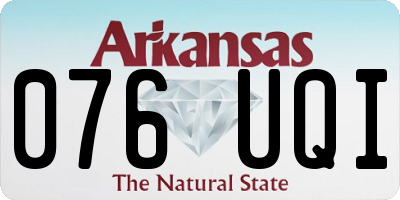 AR license plate 076UQI