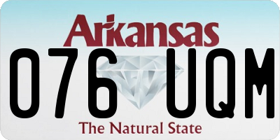 AR license plate 076UQM