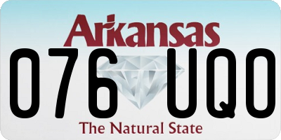 AR license plate 076UQO