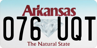 AR license plate 076UQT
