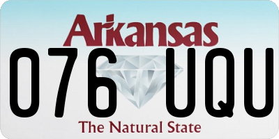 AR license plate 076UQU