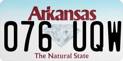 AR license plate 076UQW