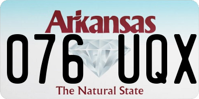 AR license plate 076UQX