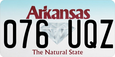 AR license plate 076UQZ