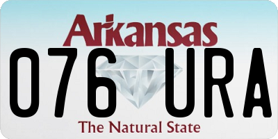 AR license plate 076URA