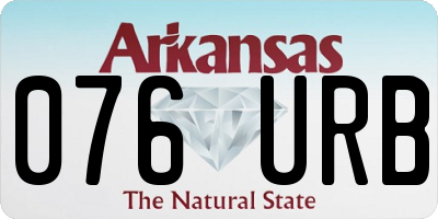 AR license plate 076URB