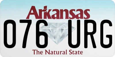 AR license plate 076URG