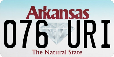 AR license plate 076URI