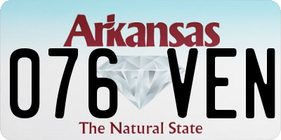 AR license plate 076VEN