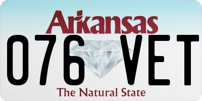 AR license plate 076VET