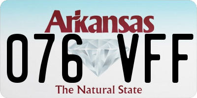 AR license plate 076VFF