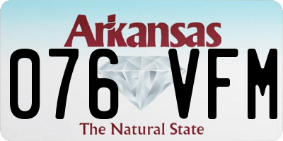AR license plate 076VFM