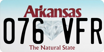 AR license plate 076VFR