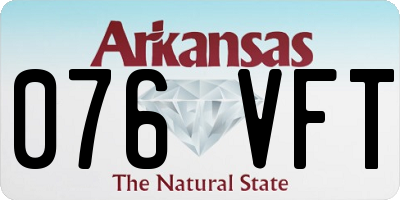 AR license plate 076VFT