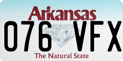 AR license plate 076VFX