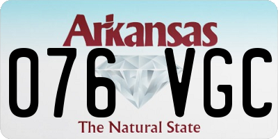 AR license plate 076VGC