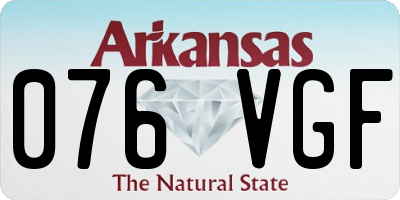 AR license plate 076VGF