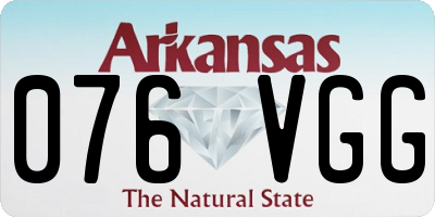 AR license plate 076VGG
