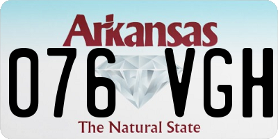 AR license plate 076VGH