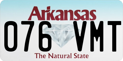 AR license plate 076VMT
