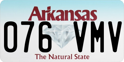 AR license plate 076VMV