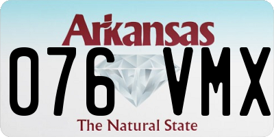 AR license plate 076VMX