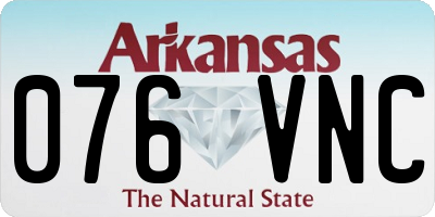 AR license plate 076VNC