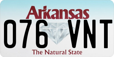 AR license plate 076VNT