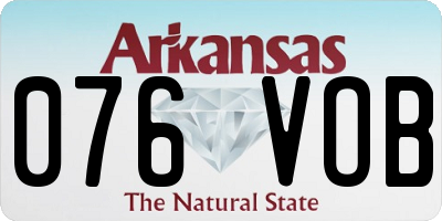 AR license plate 076VOB