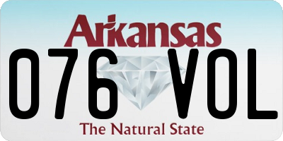 AR license plate 076VOL