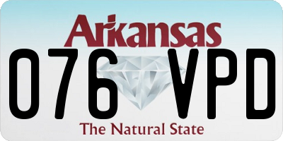 AR license plate 076VPD