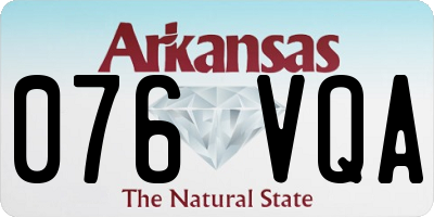 AR license plate 076VQA