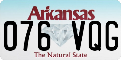 AR license plate 076VQG