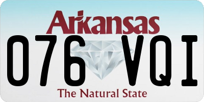 AR license plate 076VQI