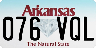 AR license plate 076VQL