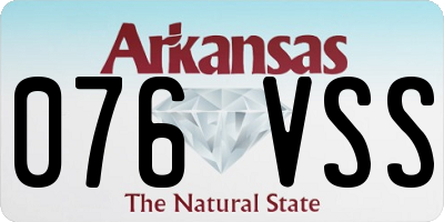 AR license plate 076VSS