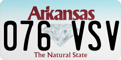 AR license plate 076VSV