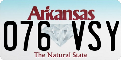 AR license plate 076VSY