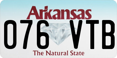AR license plate 076VTB