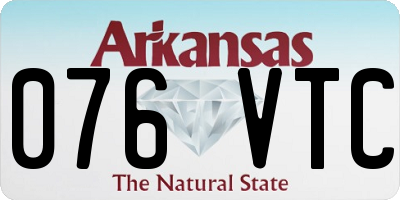 AR license plate 076VTC