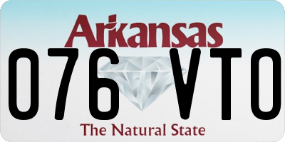 AR license plate 076VTO
