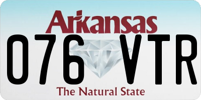 AR license plate 076VTR