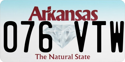 AR license plate 076VTW