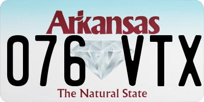 AR license plate 076VTX