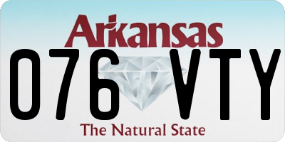 AR license plate 076VTY