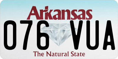AR license plate 076VUA
