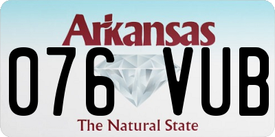 AR license plate 076VUB