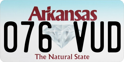 AR license plate 076VUD