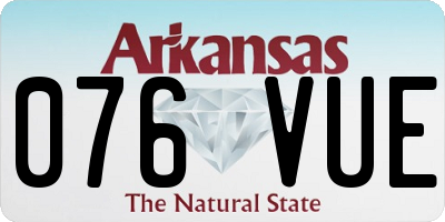 AR license plate 076VUE